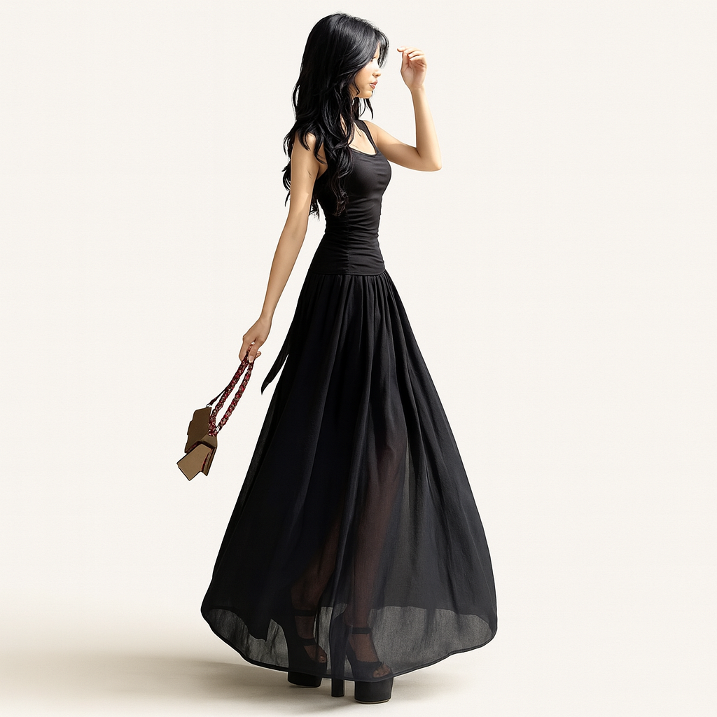 WhereMery | Women’s Chic Ruched Summer Dress | Maxi