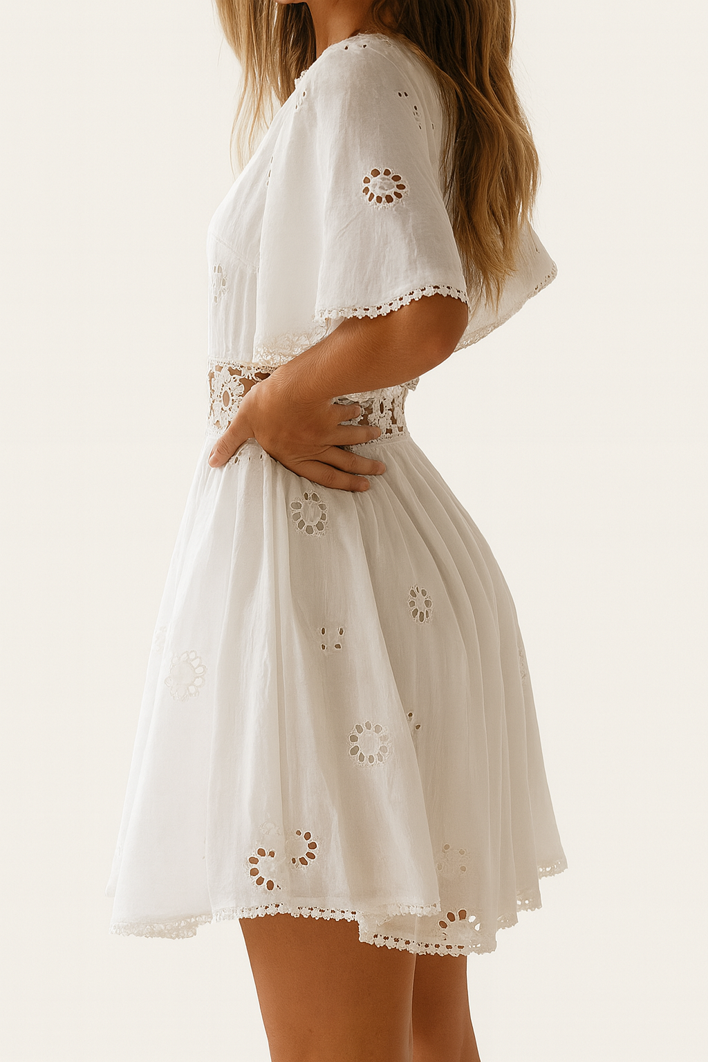 Fashion | Women's Backless Embroidered Party Dress | Mini