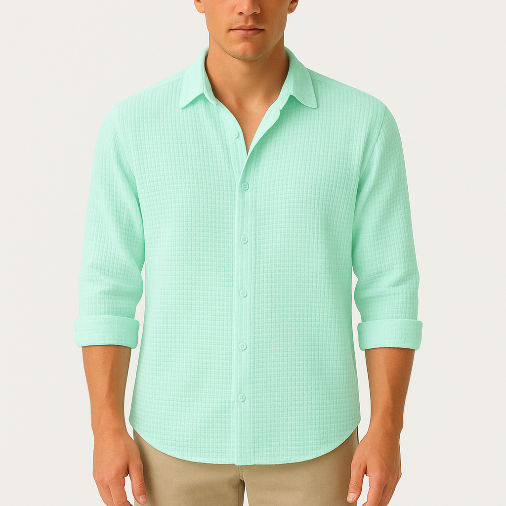 MARMIRI | Waffle Knit Cotton Shirt