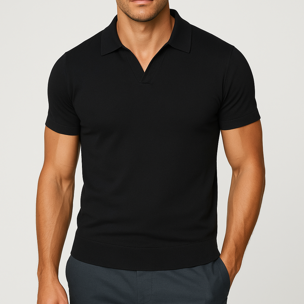 MARMIRI | Buttonless Cotton Polo Shirt