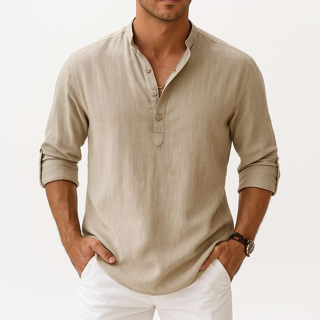 MARMIRI | Lightweight Linen Henley Shirt