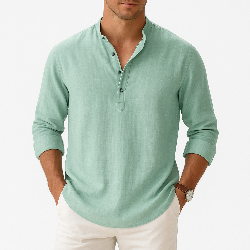 MARMIRI | Lightweight Linen Henley Shirt