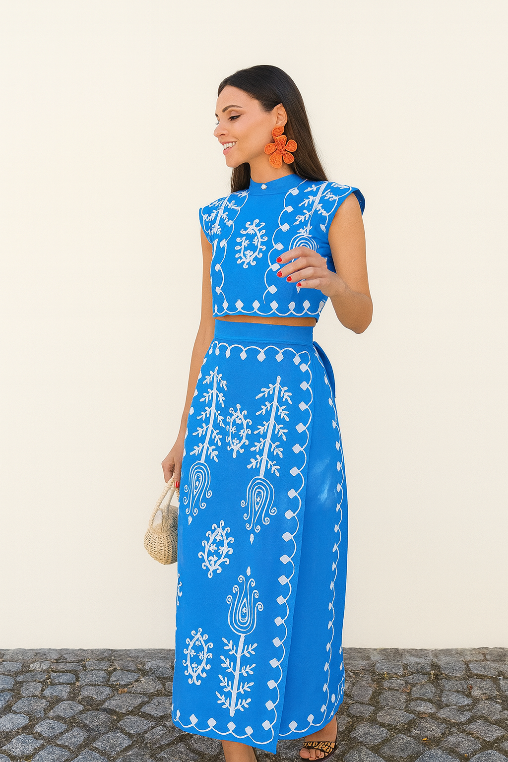 Solstice Vine Embroidered Set | Women's Embroidered Tracksuit | Two-Piece
