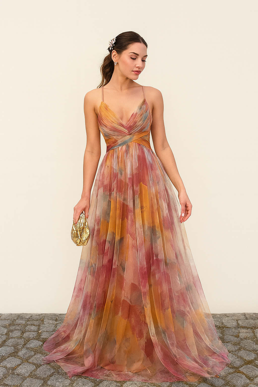 Aurora Whirl | Women's Ethereal Pleated Wedding Guest Dress | Maxi