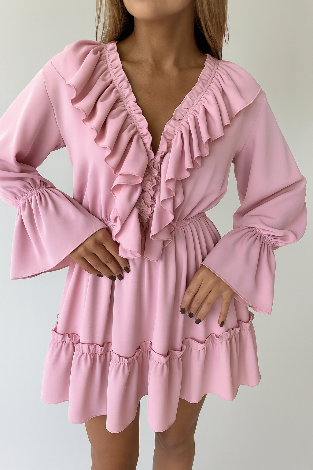 Tossy Ruffled V-Neck Dress | Women's Stylish Summer Dress | Mini