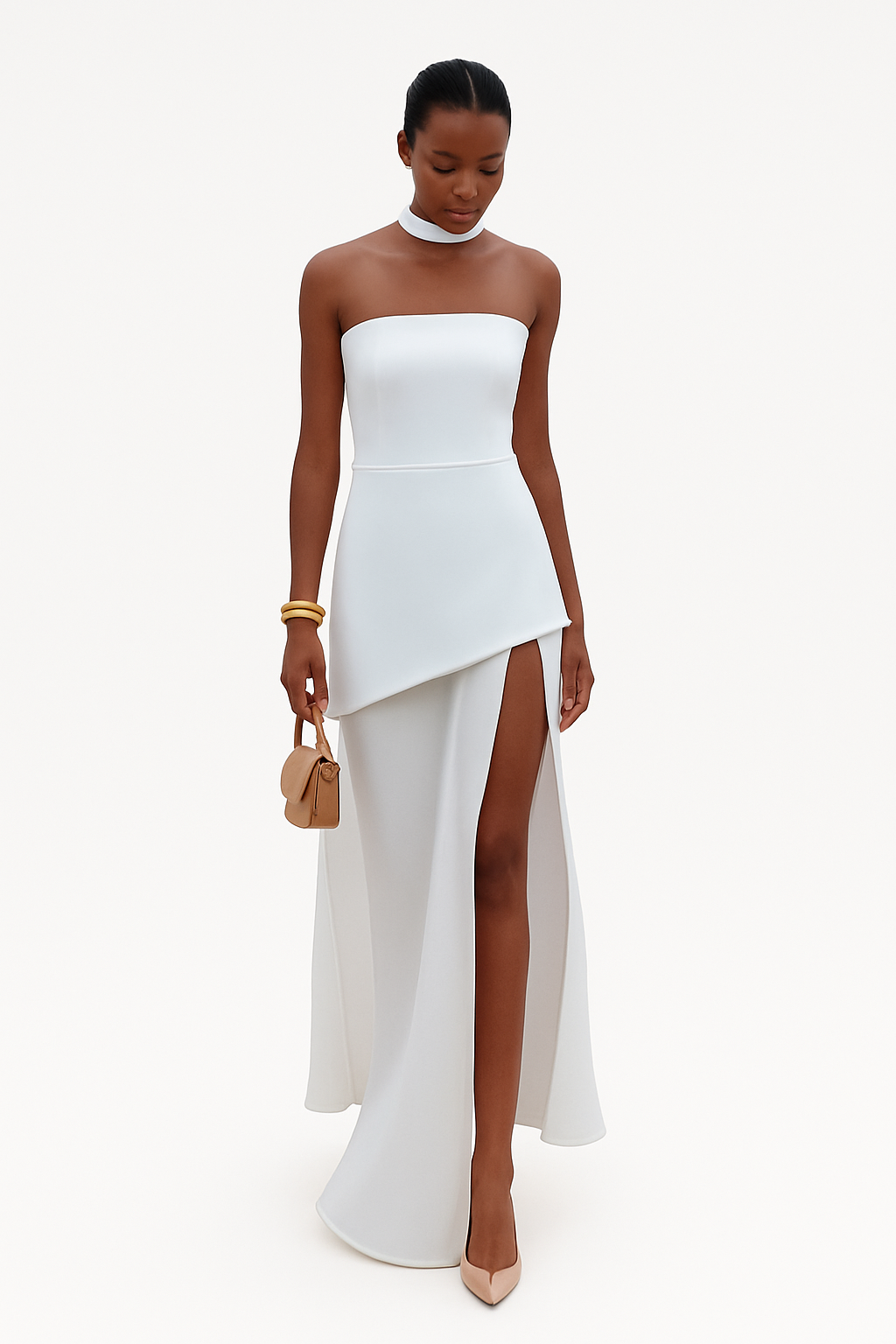 White Delicate Off-Shoulder Dress | Women's Chic Party Dress | Maxi