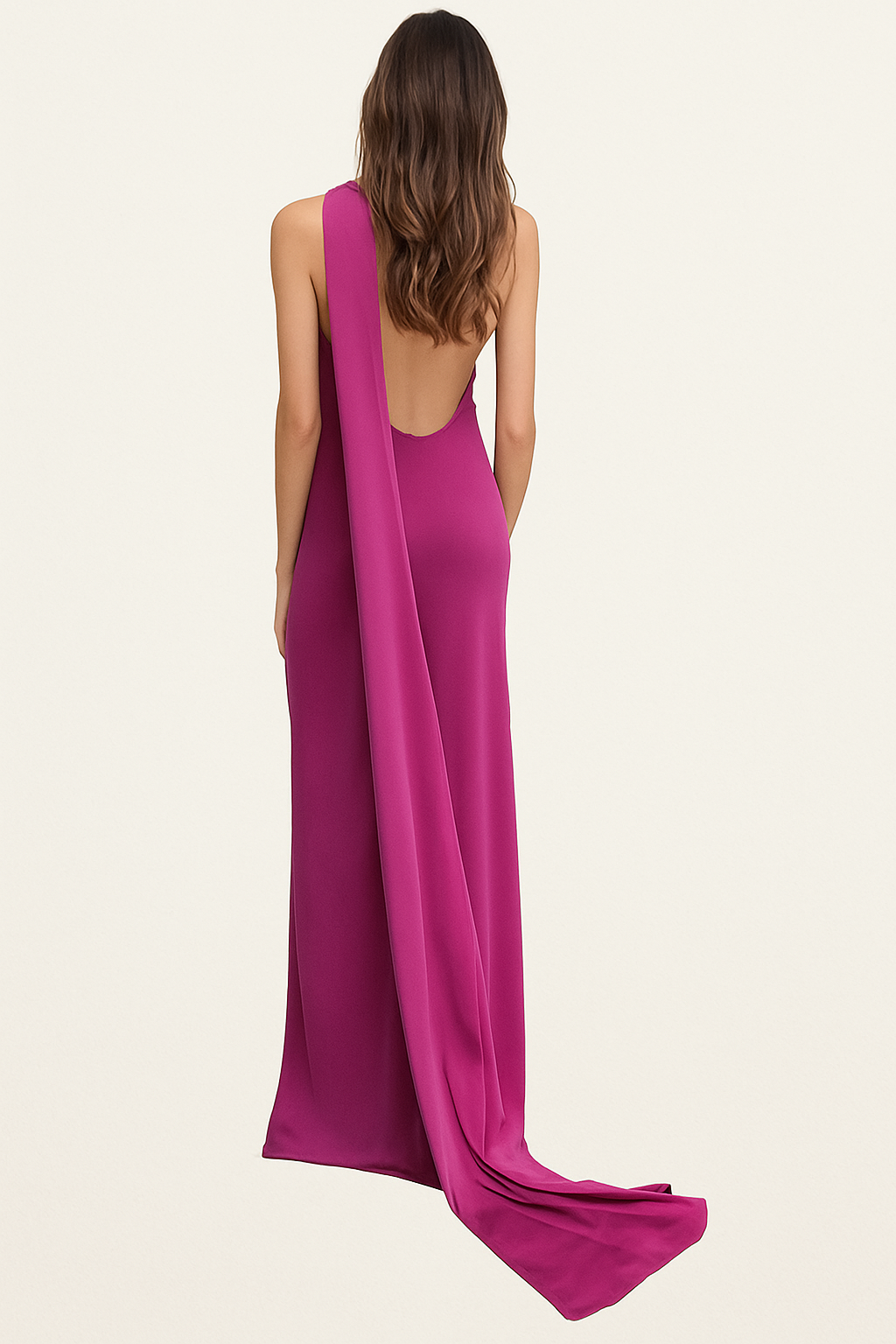 Stylish | Women’s Glossy Halter Party Dress | Maxi