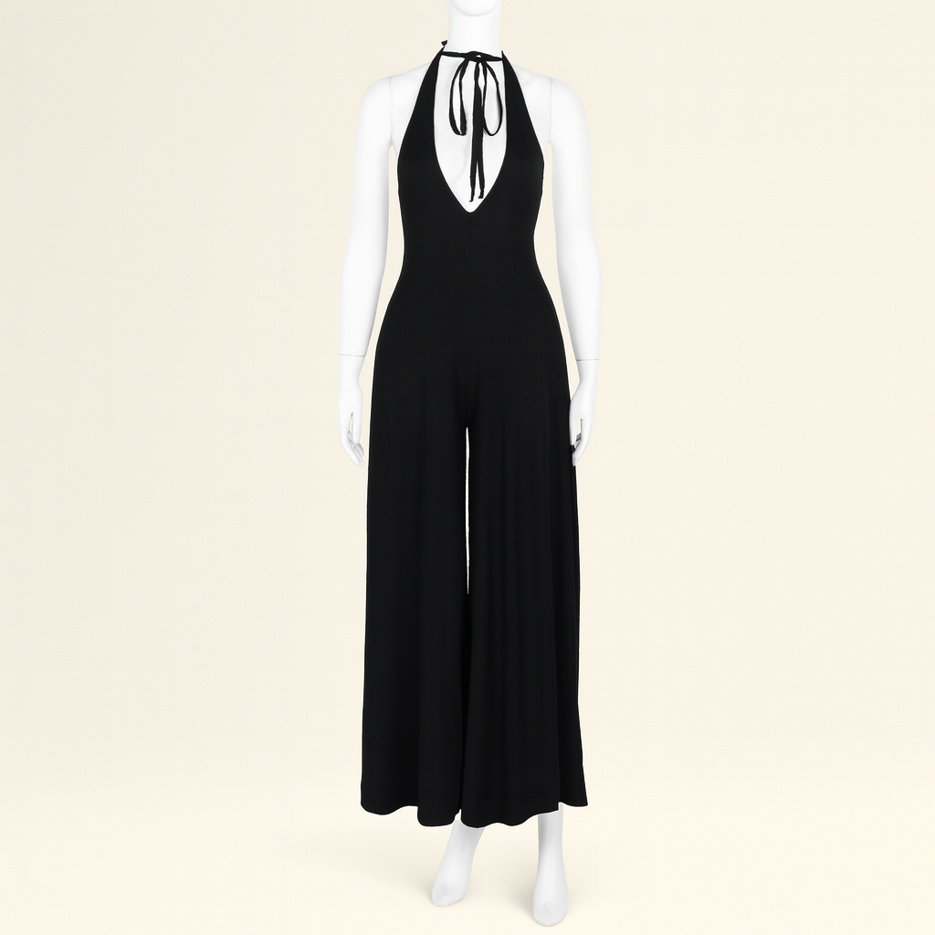 Talenza | Women's Backless Deep V Halter Party Dress | Maxi