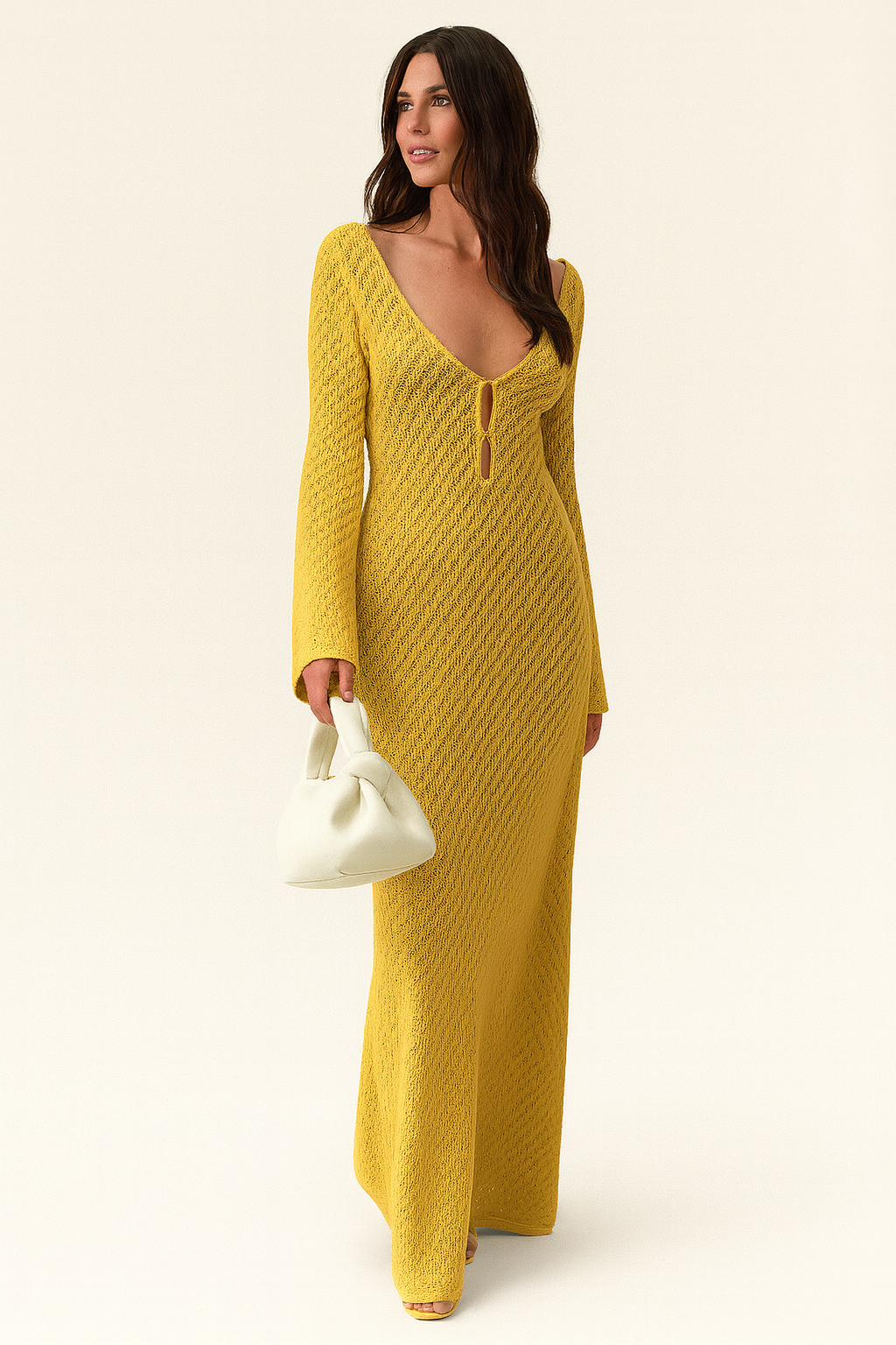 BWQ | Women's Backless V-Neck Summer Dress | Maxi