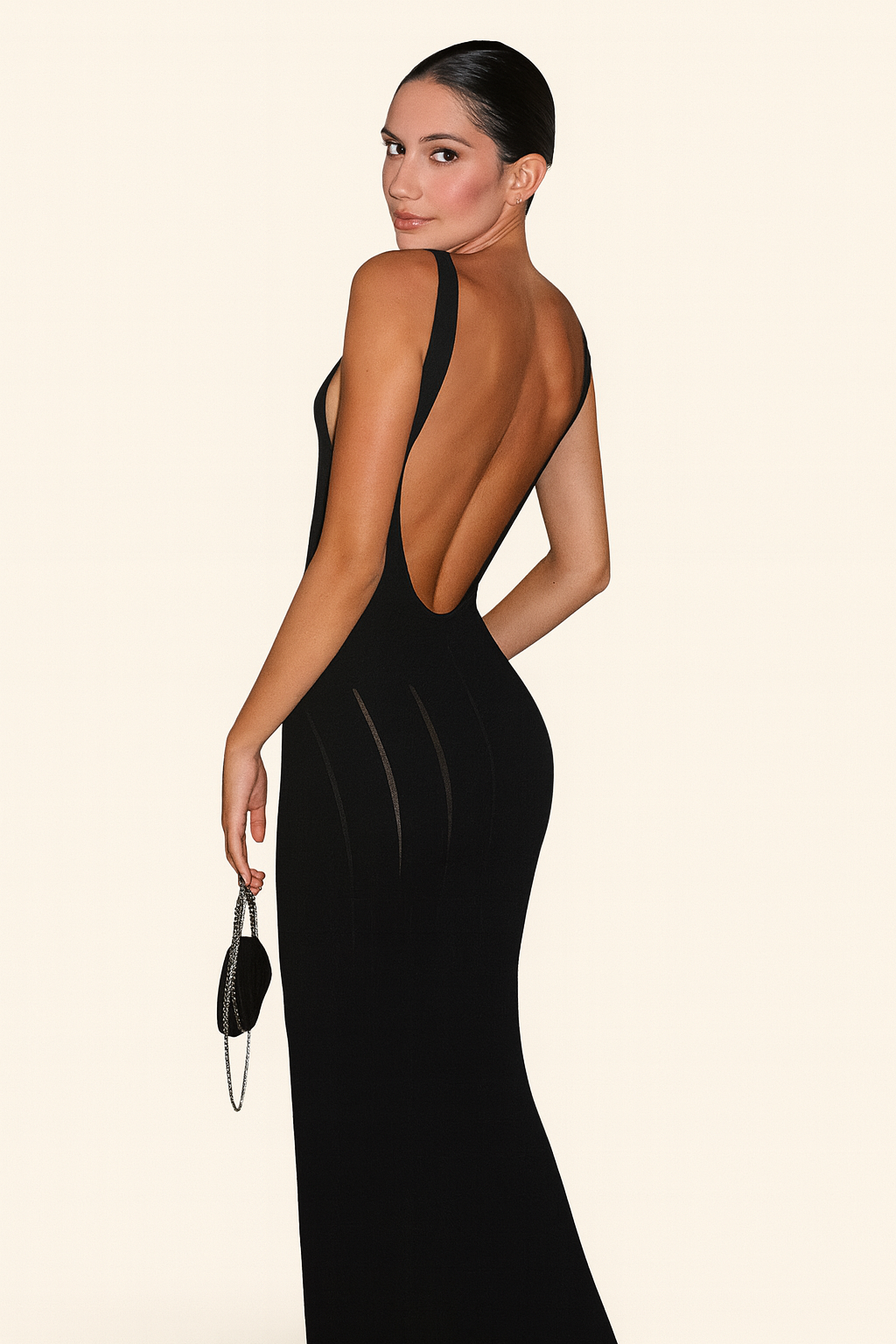 Trendix | Women's Sleeveless V-Neck Evening Dress | Maxi