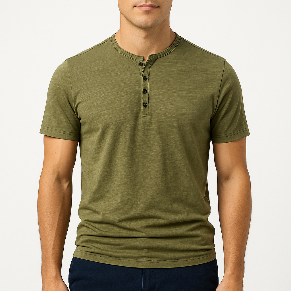 MARMIRI | Cotton Henley Shirt