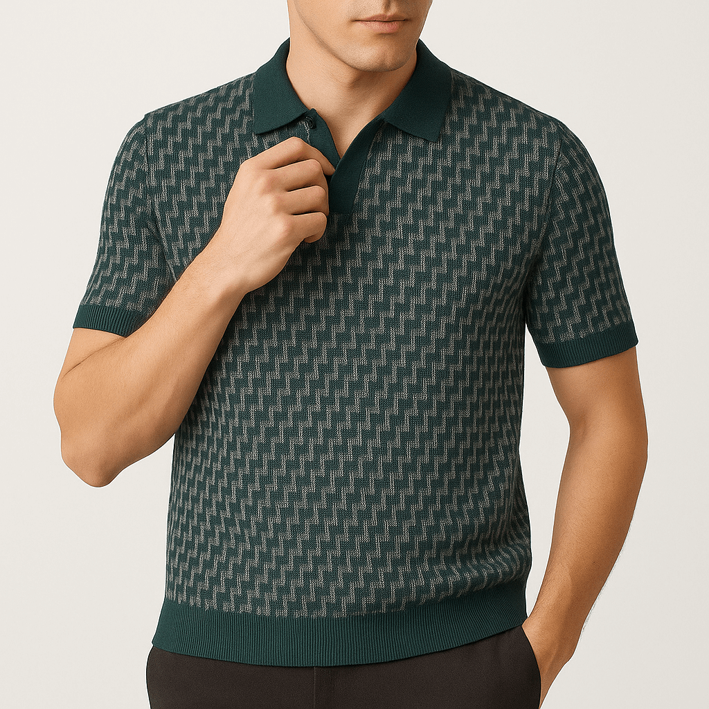 MARMIRI | Retro Striped Knit Polo