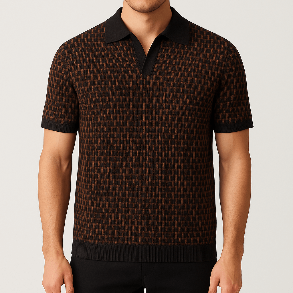 MARMIRI | Retro Striped Knit Polo