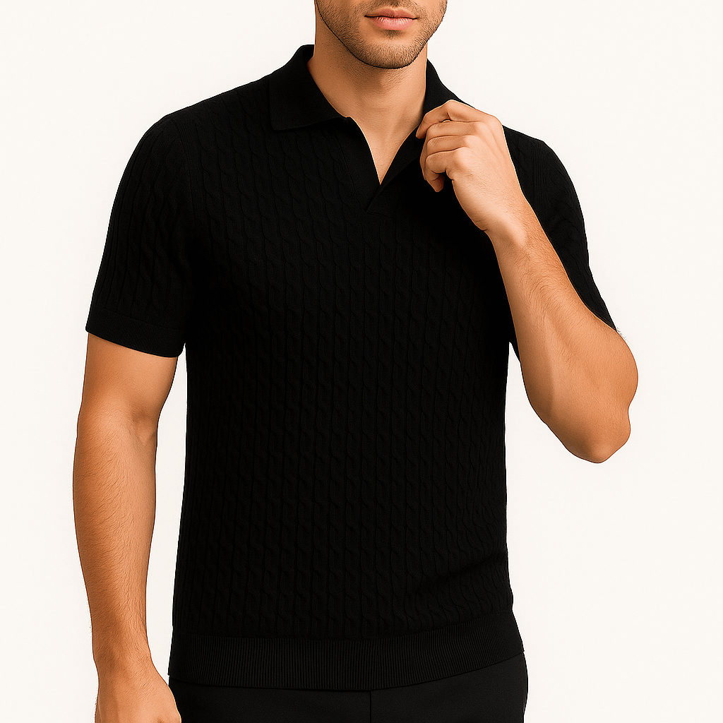 MARMIRI | Textured Knit Polo Shirt