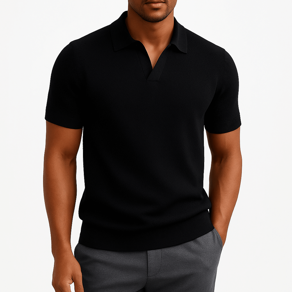 MARMIRI | Textured Short Sleeve Polo Shirt