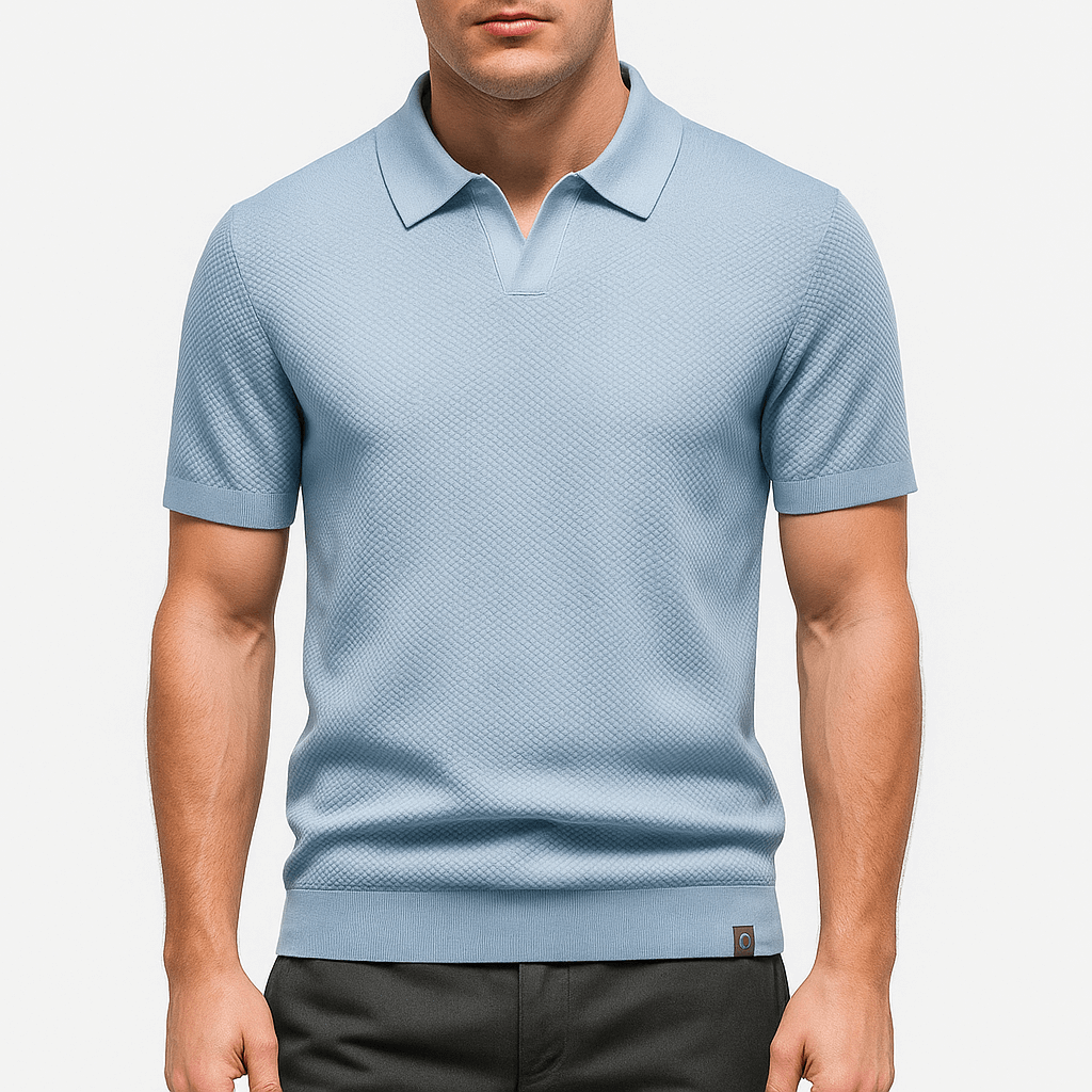 MARMIRI | Textured Short Sleeve Polo Shirt