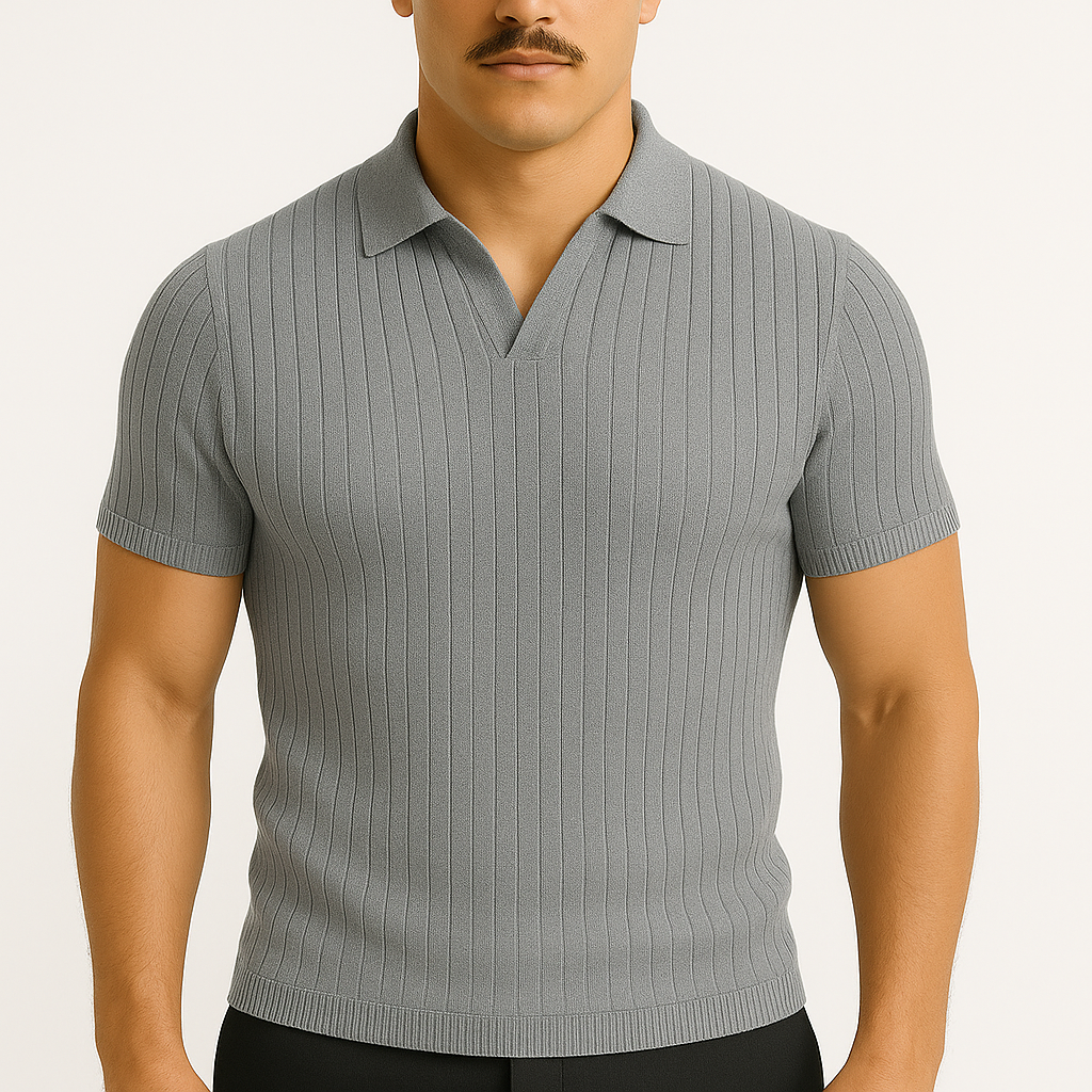 MARMIRI | Striped Lapel Polo Shirt