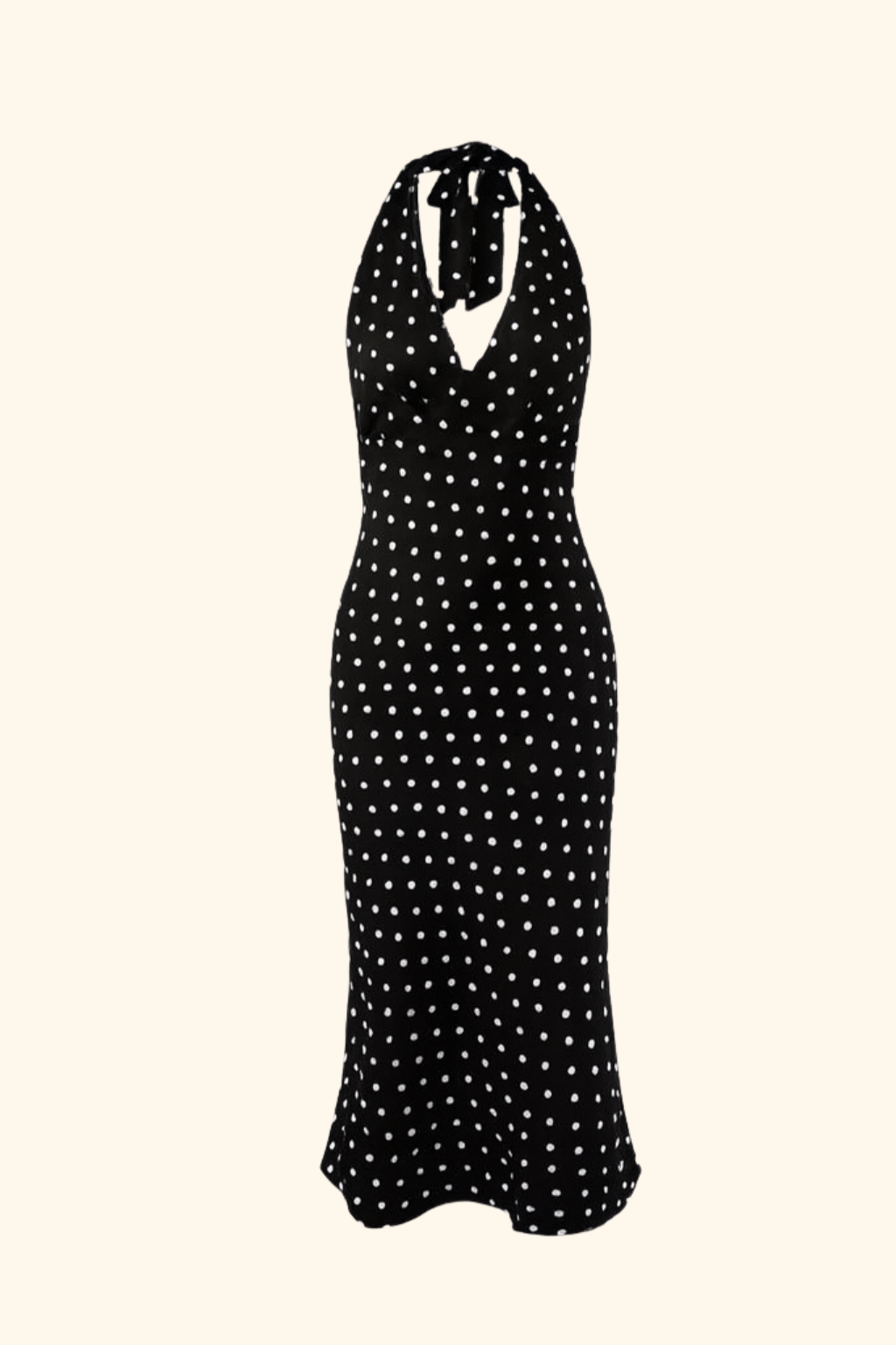 Polaris | Women’s Polka Dot Halter Summer Dress | Midi