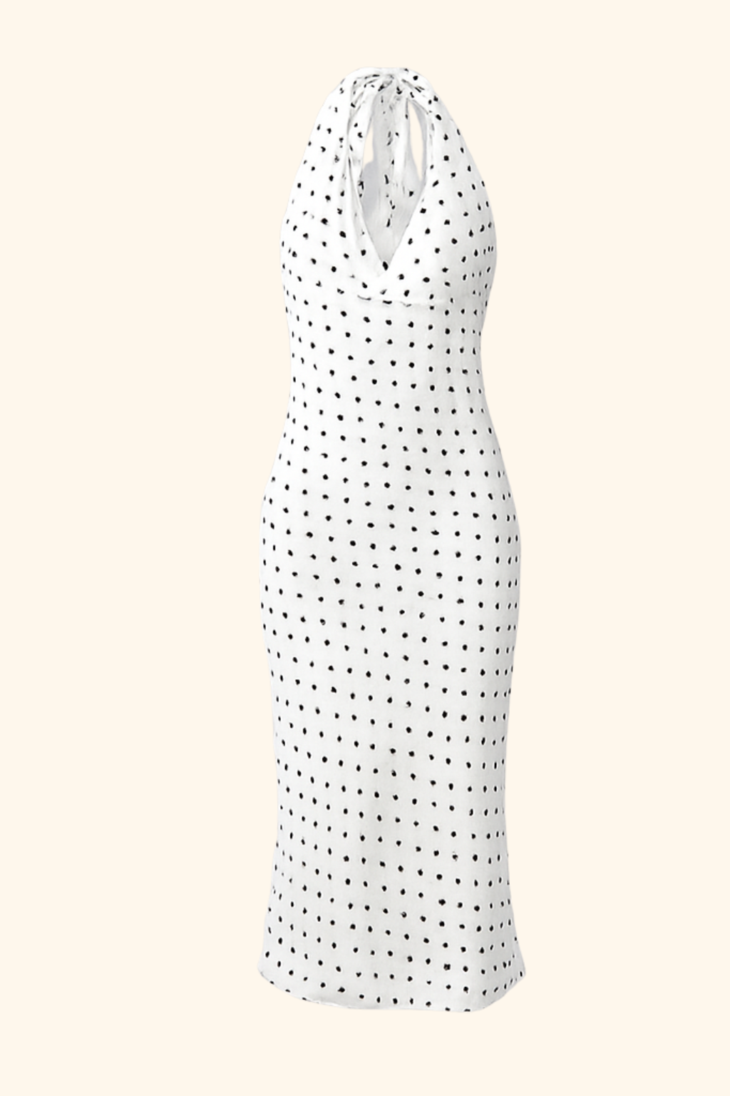 Polaris | Women’s Polka Dot Halter Summer Dress | Midi