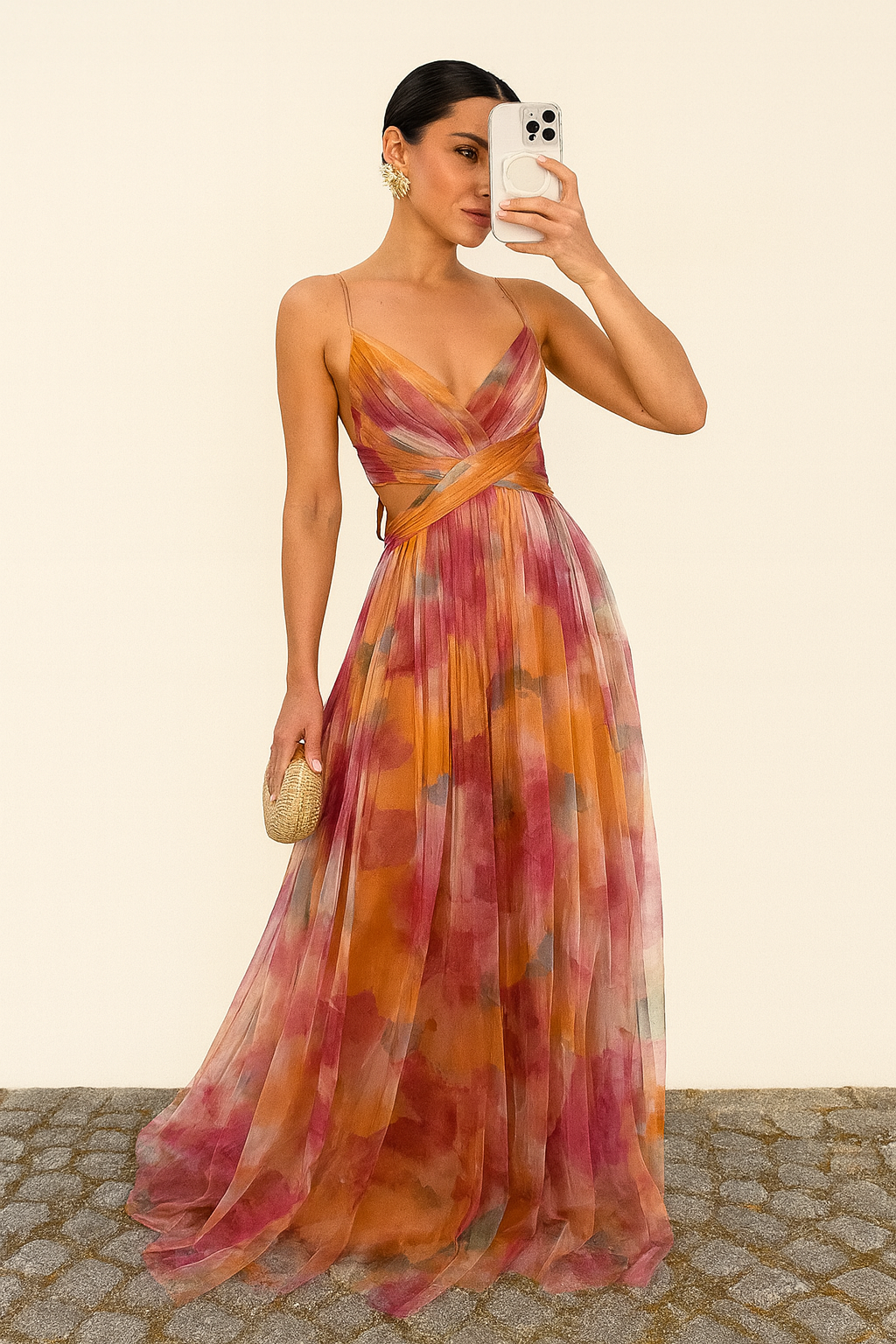 Aurora Whirl | Women's Ethereal Pleated Wedding Guest Dress | Maxi