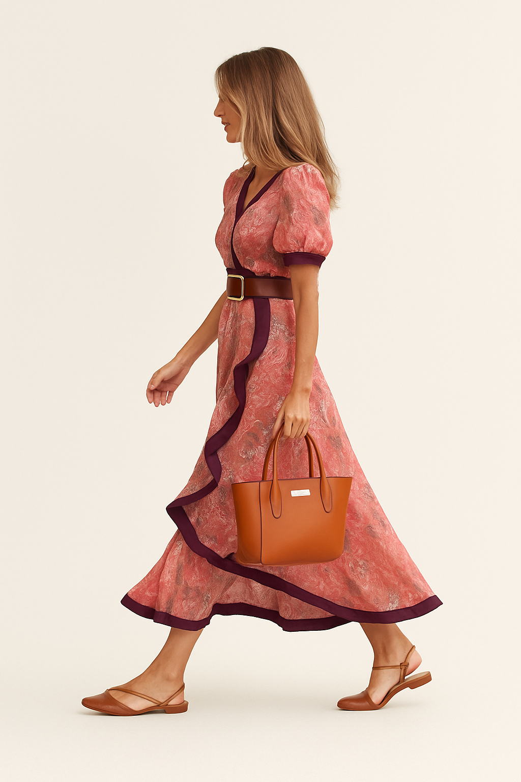Fabiola | Women's Flowing Short Sleeve Evening Dress | Maxi
