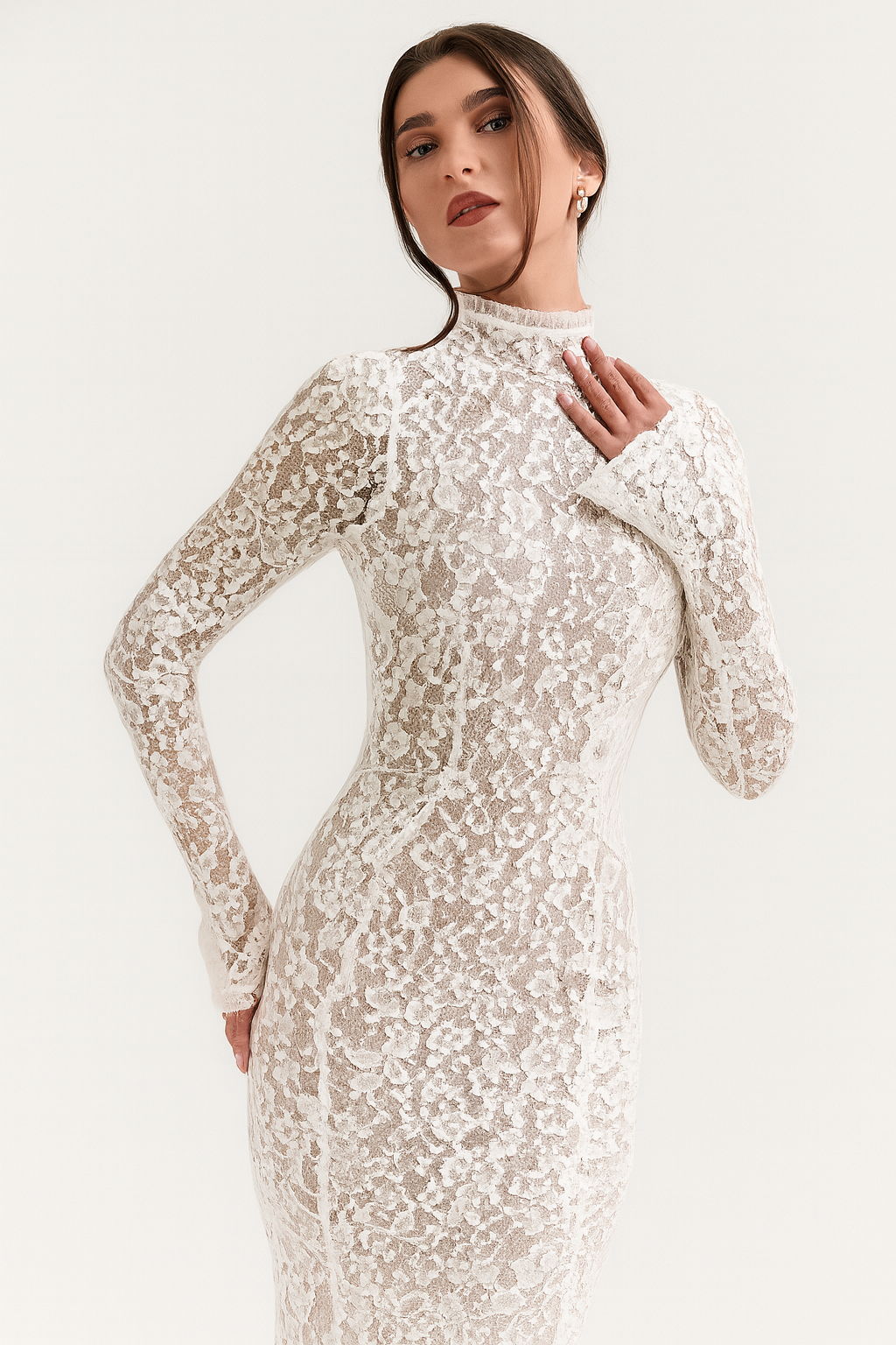 Mozision | Women's Long Sleeve Bodycon Party Dress | Midi