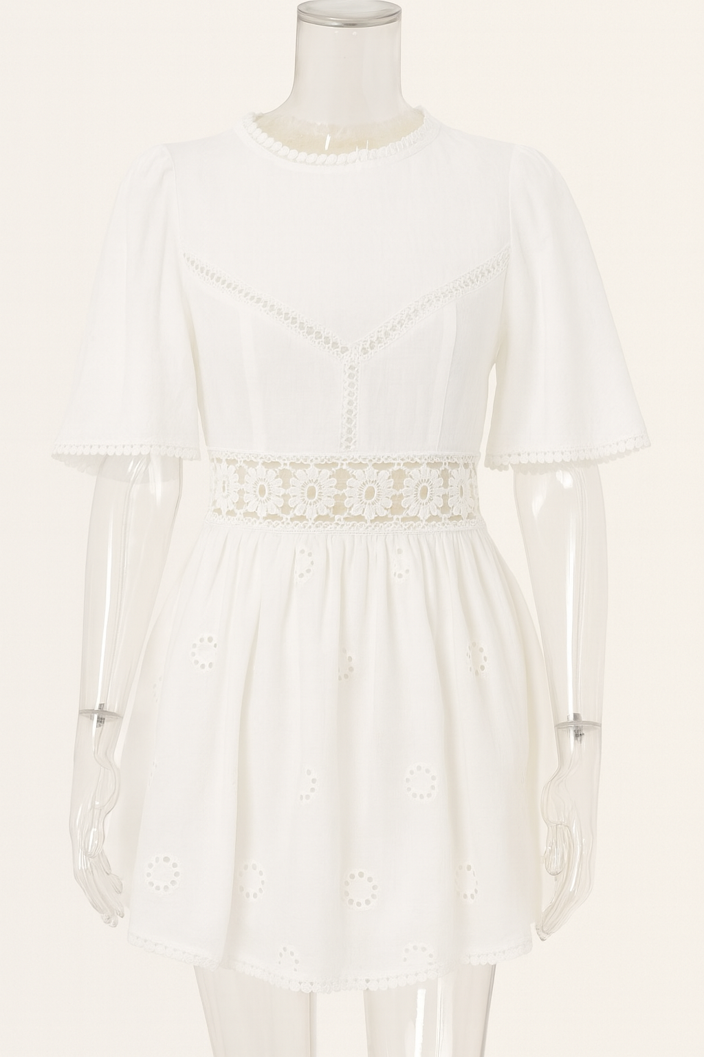 Fashion | Women's Backless Embroidered Party Dress | Mini