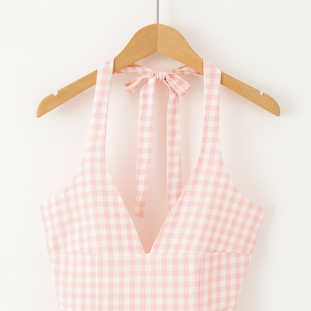 YENKYE | Women's Halter Backless Party Dress | Midi