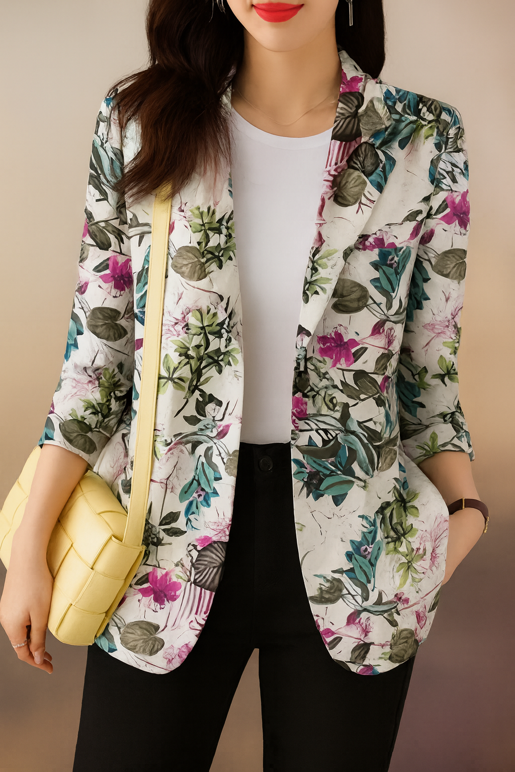 Zarelia | Women's Retro Floral Jacket | Long Sleeve