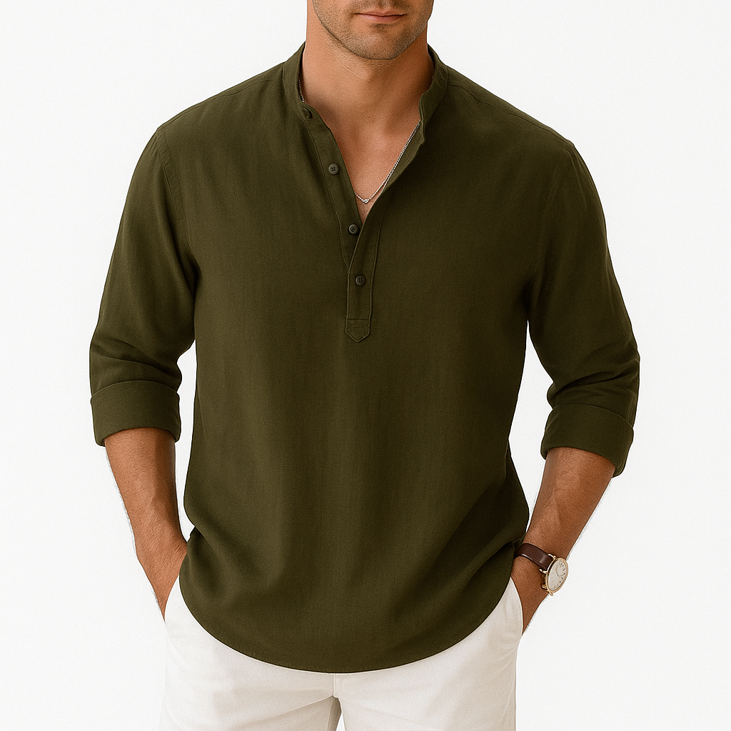MARMIRI | Lightweight Linen Henley Shirt