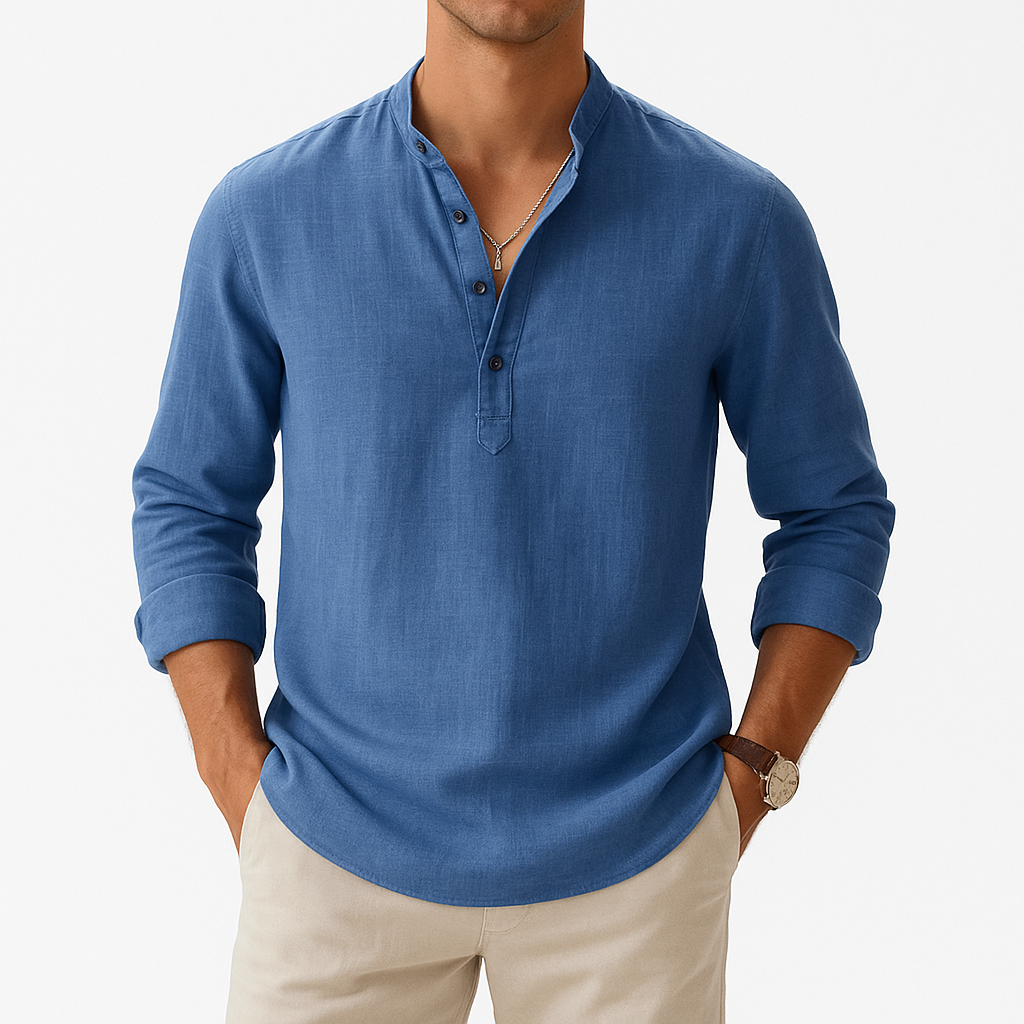 MARMIRI | Lightweight Linen Henley Shirt