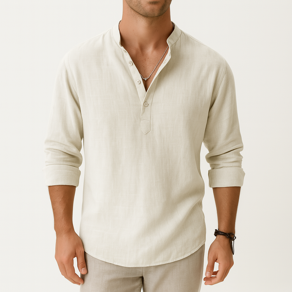 MARMIRI | Lightweight Linen Henley Shirt