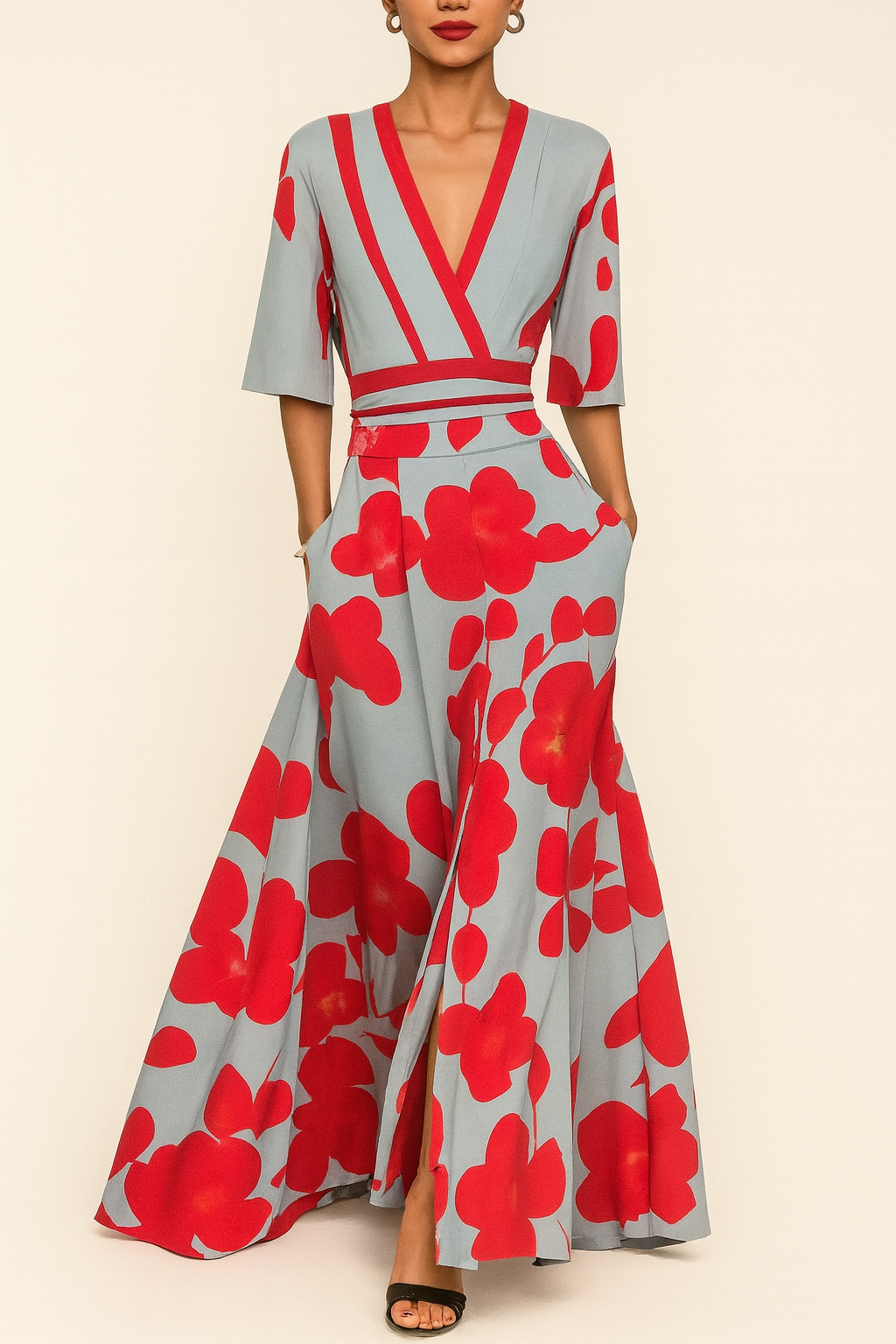 Jade | Women's Floral Pattern Summer Dress | Maxi