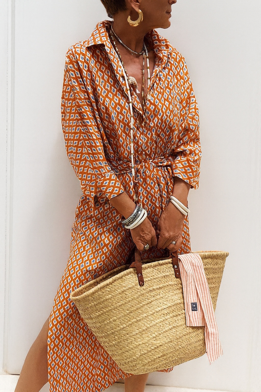Colbie | Women's Striped Button-Up Summer Dress | Midi