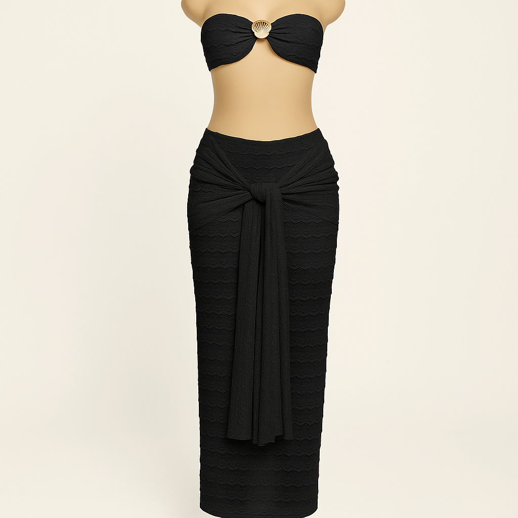 Weird Puss | Women's  2-Piece Set | Sheer Bandage Skirt & Tube Top