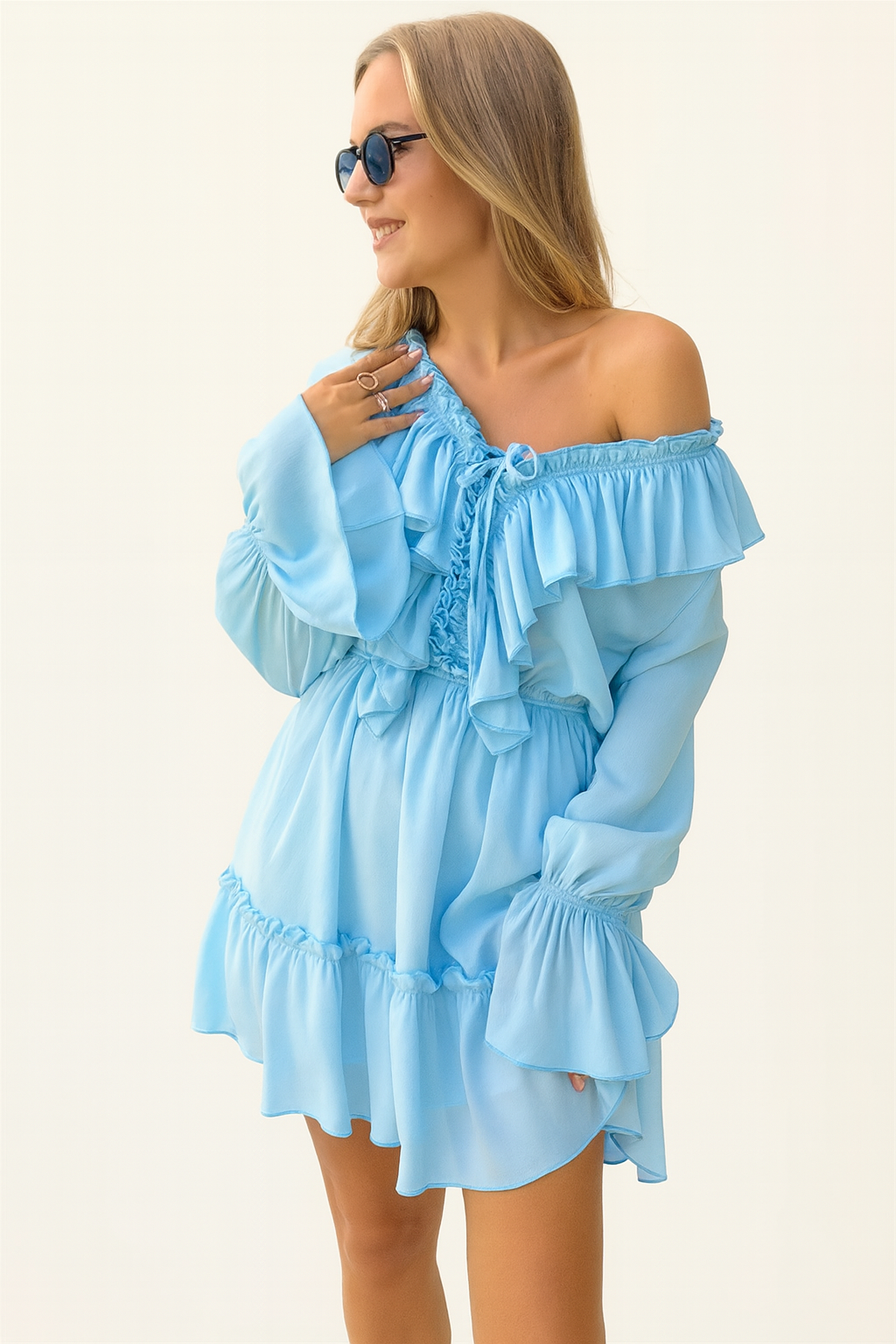 Tossy Ruffled V-Neck Dress | Women's Stylish Summer Dress | Mini