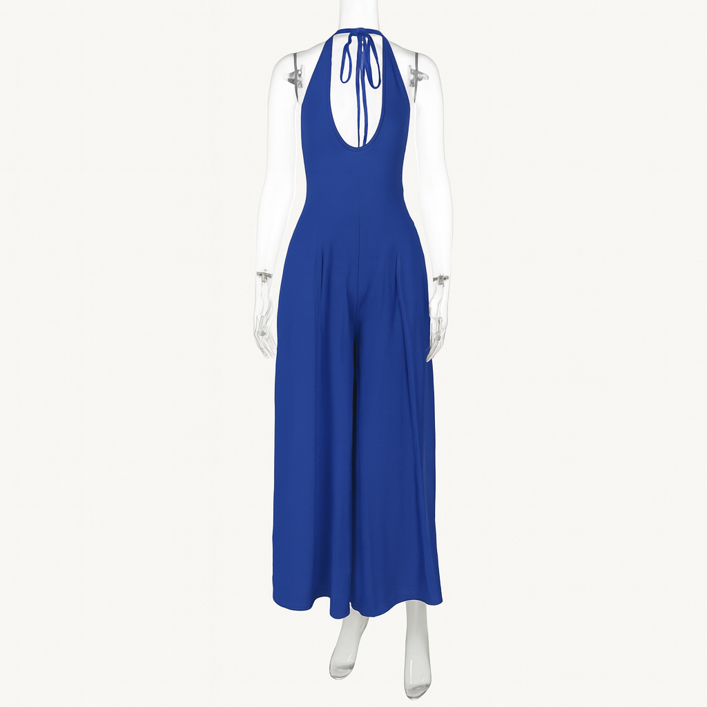 Talenza | Women's Backless Deep V Halter Party Dress | Maxi