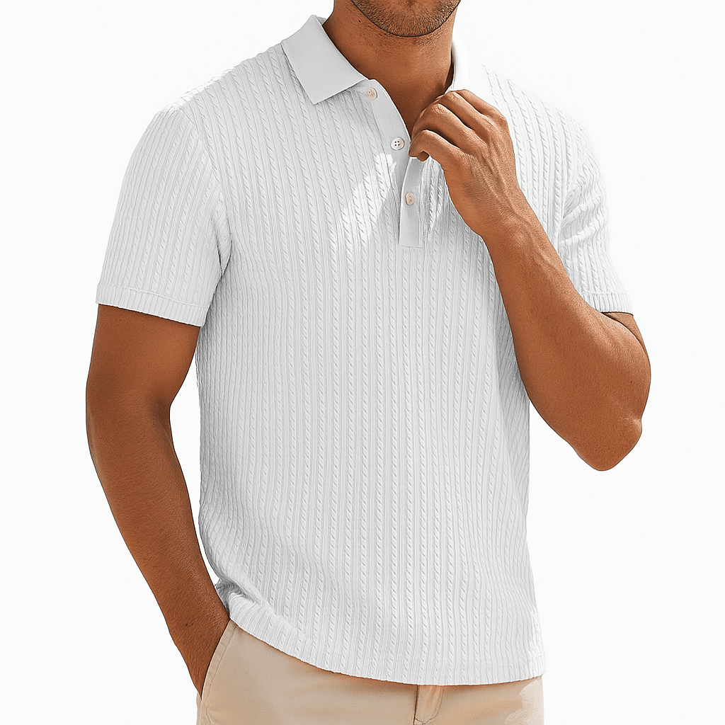 MARMIRI | Carlton Striped Knit Polo Shirt