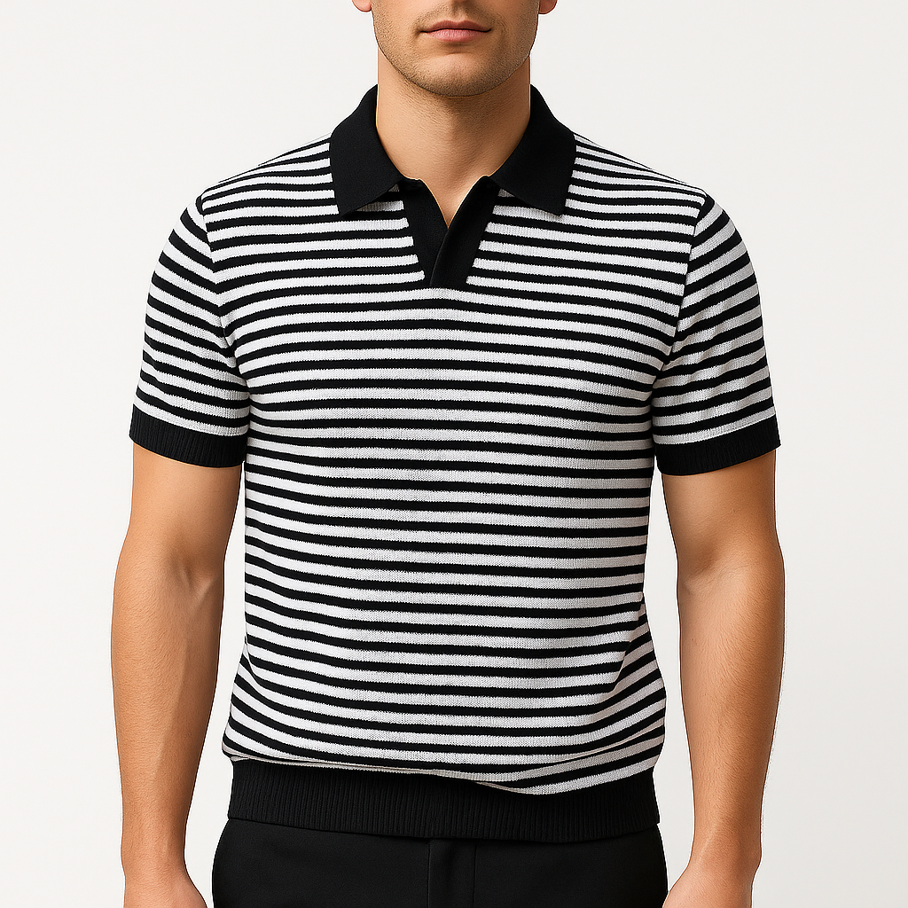 MARMIRI | Contrast Striped Polo Shirt