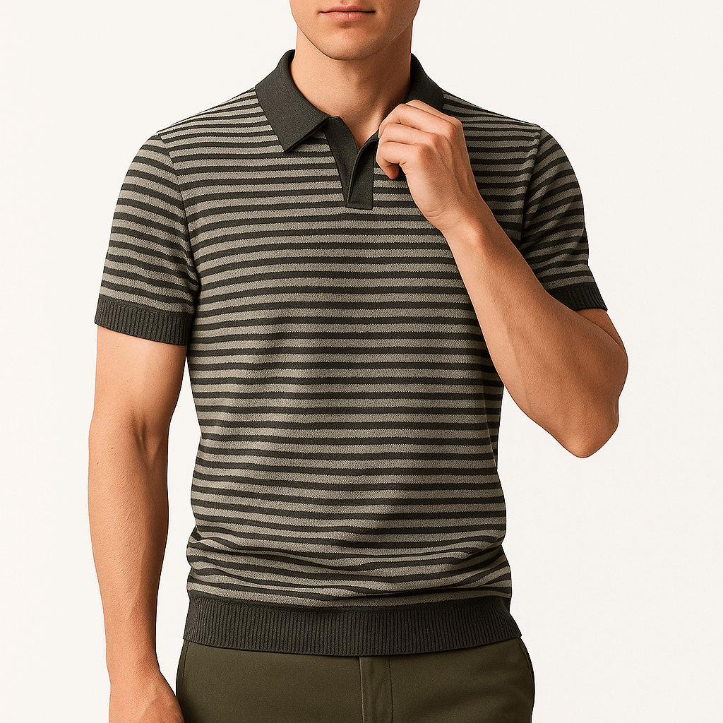MARMIRI | Contrast Striped Polo Shirt