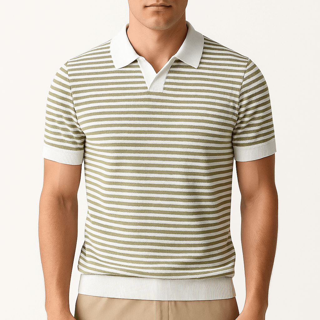 MARMIRI | Contrast Striped Polo Shirt