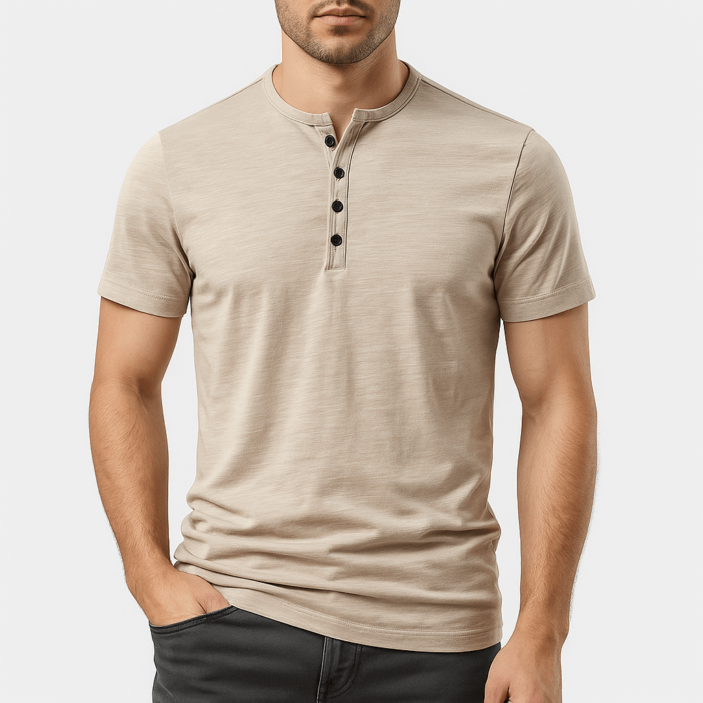 MARMIRI | Cotton Henley Shirt