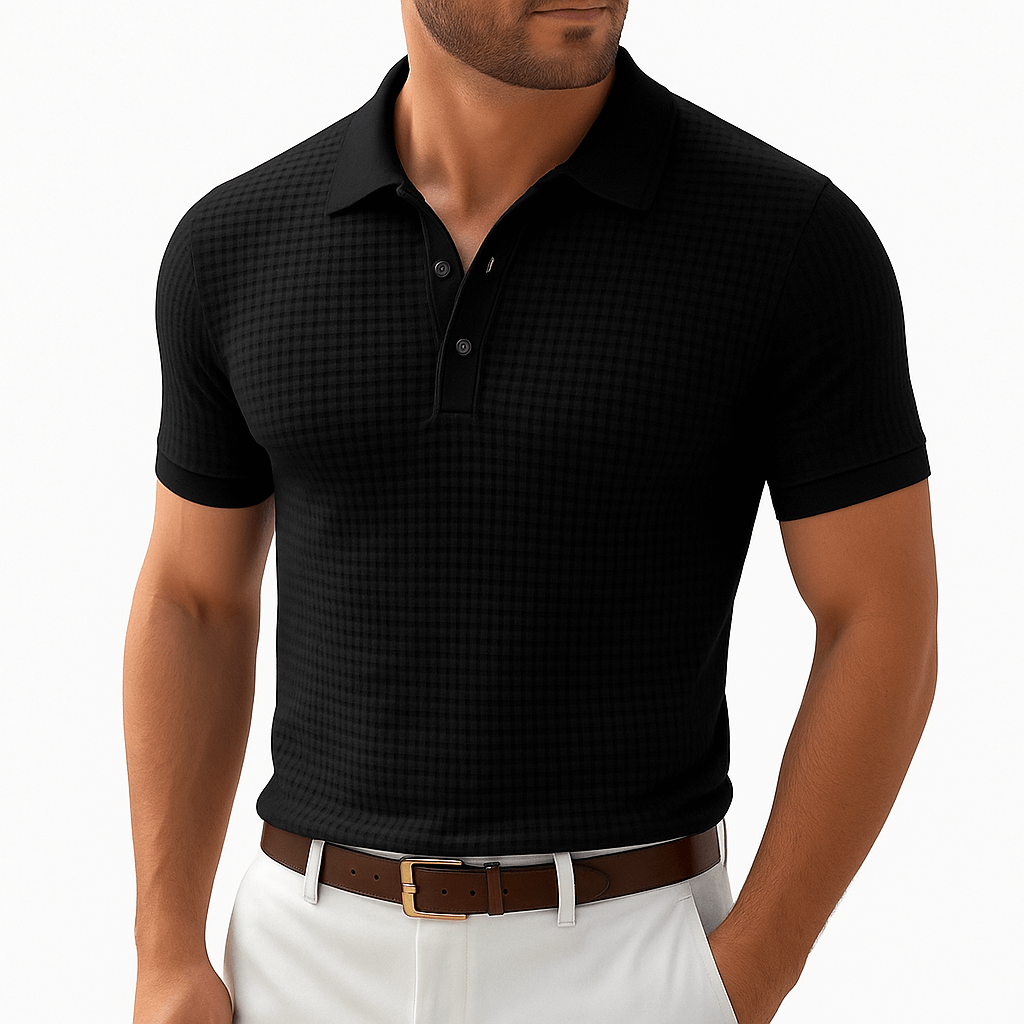 MARMIRI | Four-Season Waffle Knit Polo Shirt