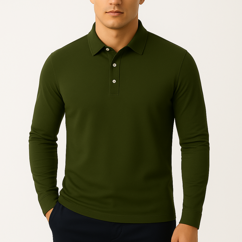 MARMIRI | Lightweight Long Sleeve Polo Shirt