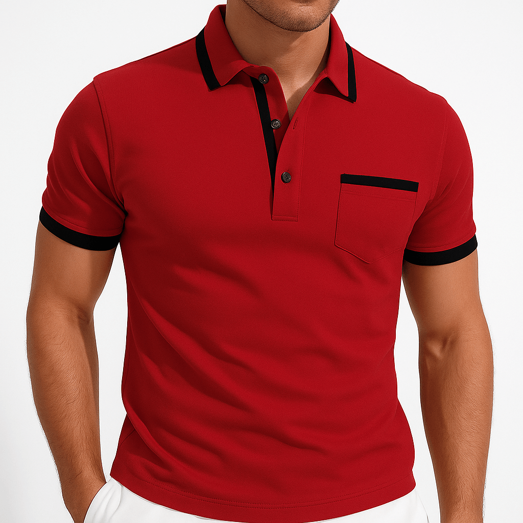 MARMIRI | Slim Fit Contrast Polo Shirt