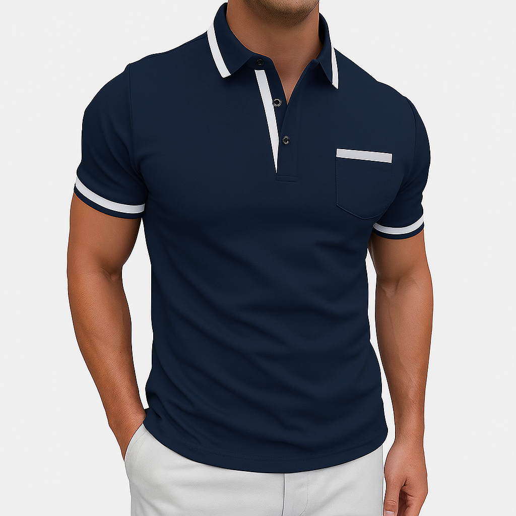 MARMIRI | Slim Fit Contrast Polo Shirt