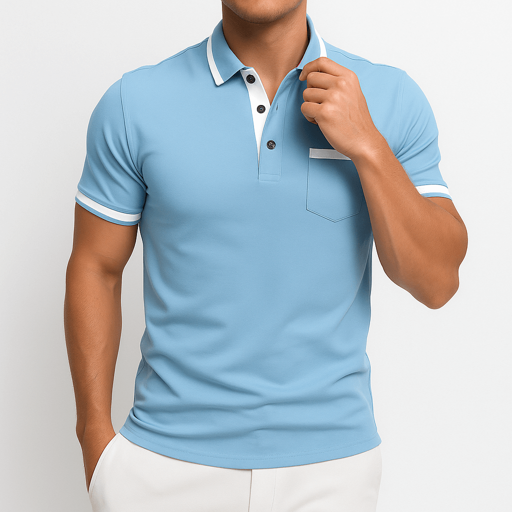 MARMIRI | Slim Fit Contrast Polo Shirt