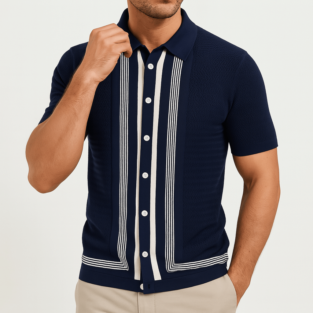 MARMIRI | Slim Fit Knit Polo Shirt