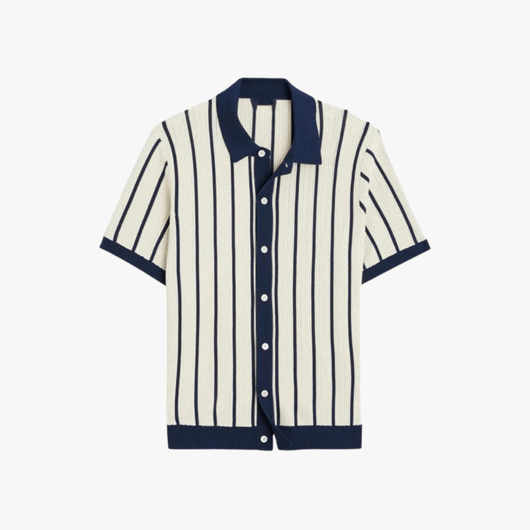 MARMIRI | Striped Knit Polo Shirt