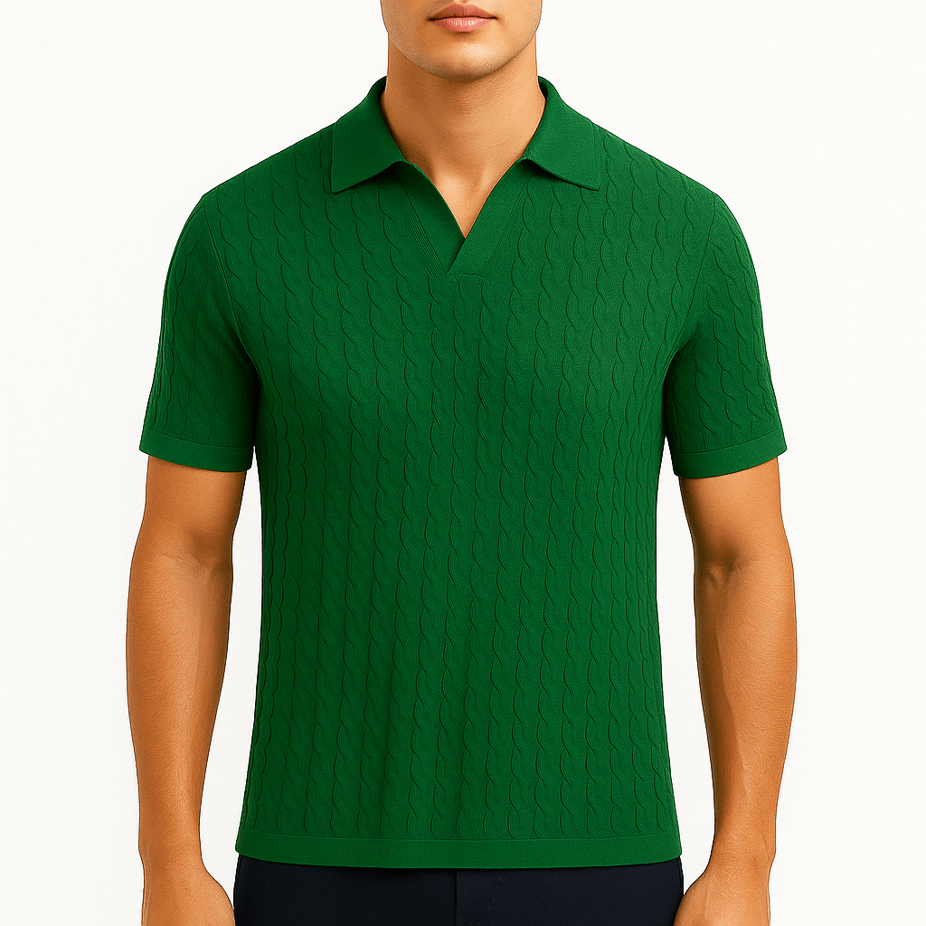 MARMIRI | Textured Knit Polo Shirt